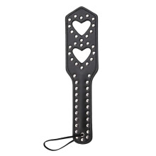 Hearts Spanking Paddle for Adults, Quality Studded Faux Leather Paddles for Sex Play