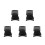 5Pcs Black ABS Headphone Wall Mount Stand Desk Holder for Storage 6