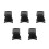 5Pcs Black ABS Headphone Wall Mount Stand Desk Holder for Storage 5