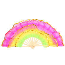 4Pcs Professional Bamboo Dance Fans Convenient Folding Fans for Yoga