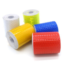 4PCS White Reflective Safety Tape  Visibility Waterproof Adhesive for Trucks Trailers Vehicles