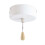 Light Pull Cord Switch White ABS Waterproof 150cm Cord Easy Control for Bathroom Ceiling 1
