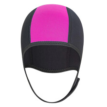 2.5mm Thicken Neoprene Diving Hood Adult Thermal Hat Underwater Canoeing Water Sports , black and red