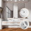 Light Pull Cord Switch White ABS Waterproof 150cm Cord Easy Control for Bathroom Ceiling 4