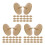 60Pcs Wooden Golf Ball Marker Stencils Durable Golf Positioning Tools 8