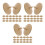 60Pcs Wooden Golf Ball Marker Stencils Durable Golf Positioning Tools 7
