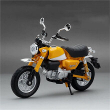 1:12 For Monkey Motorcycle Model Toy, Alloy, DieCast, Shock Absorption, Rubber Tires, Miniature Motorcycles, Gifts for Kids Yellow