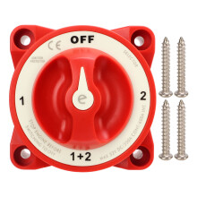 Ignition Protected Battery Switch 4 Position Selector Compact Design IP66 Waterproof Terminal Switch for Marine Boats RVs Trucks Accepts 4/0 AWG