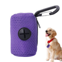 Hund Distun Dog Bag  Design Hanging Bag with Poop  Zipper  Dog Waste Bag Holder for Walks, Travel, and Outdoor Activities Purple