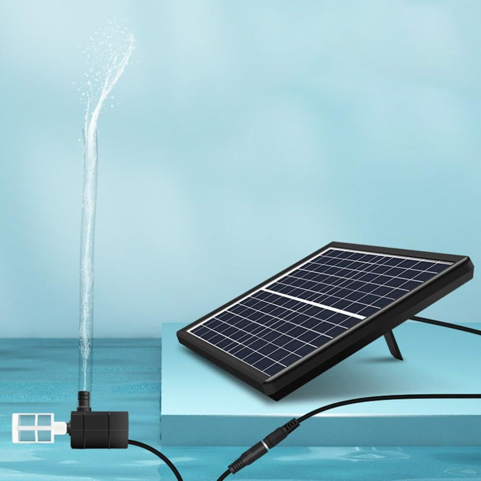 6W Solar Water Pump With Adjustable Panel, Dual Outlet For Pond Fountain Aquarium 240L/H Outdoor 9347817221961