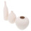 6Pcs Beige Ceramic Flower Vases Simple Style Ornament 1