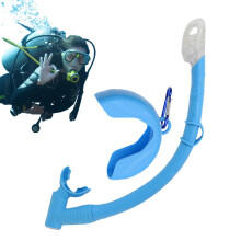 Frontal Mouth Water Front Silicone Diving Tube With Mouthpiece, Snorkeling Tube, Wet And Dry Use, Blue