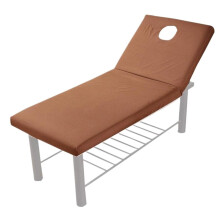 Spa Massage Fitted Sheet, Elastic Fitted Sheet for Massage Tables, Spa Rubber, Bed Band, Hole Cover, Face Cover (Brown)