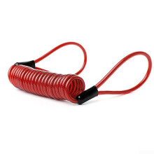 120cm Motorcycle Disc Brake Lock Security Cable with Dual Loops for Bikes and Scooters, Red