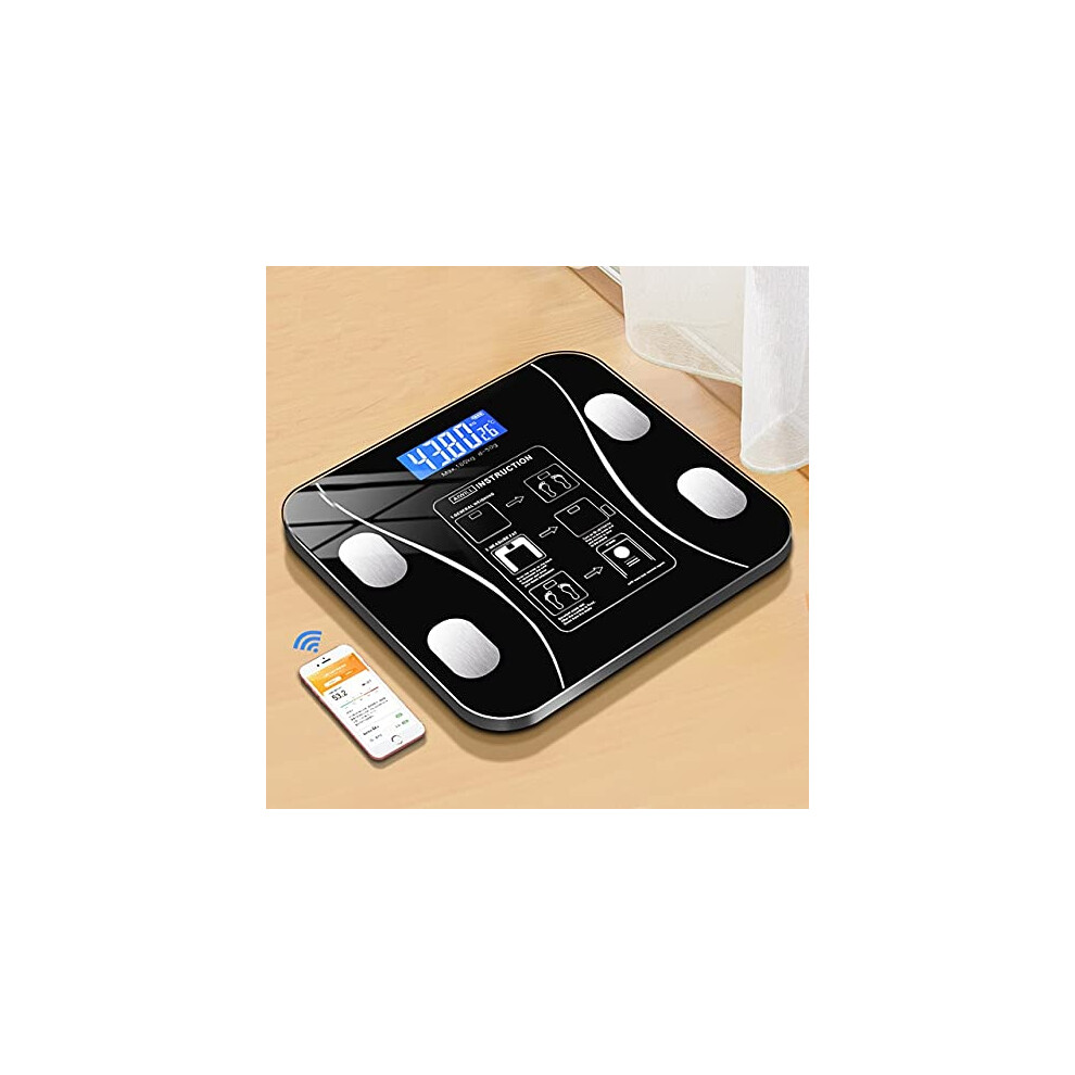 Body Fat Scale Smart Wireless Digital Bathroom Scale Body Composition Analyzer Bluetooth Compatible Smartphone App