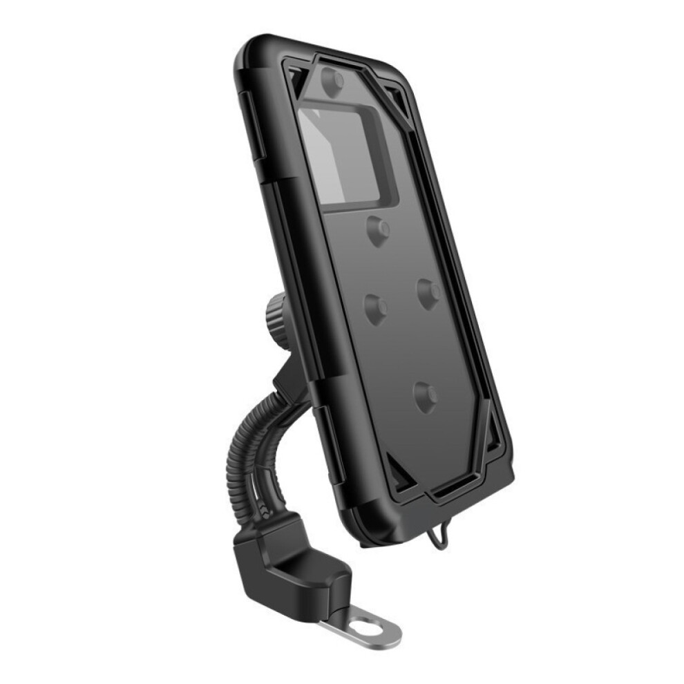 Motorcycle Phone Mount, Universal Cell Phone Holder 360 Degree Rotation, Waterproof Design, Sensitive Touch Screen For 4.5-6.1 Inch Smartphones, Alumi 9301476047997