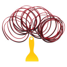 3Stk Rote Dekorative Auto Türleisten Flexible PVC Innenraum Zubehör