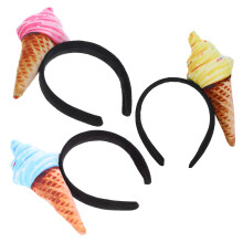 3Stk Ice Cream Spa Stirnband Damen Bunt Party Haarband