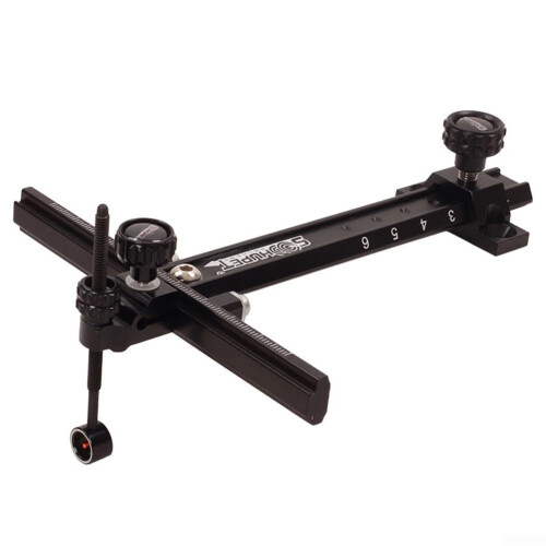 Competitive Recurve Bow Sight With Clear Scale And Full Accessory Kit Black