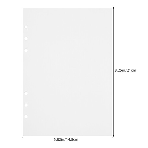 50Sheets White Release Paper Binder Sheets for A5 6-Ring Sticker Album 1