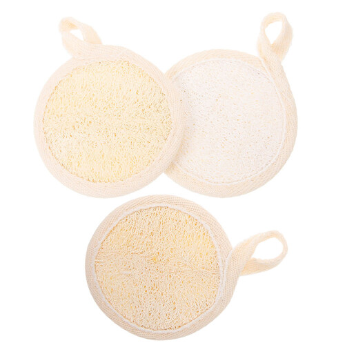 12Stk Weiche Peeling Pads Aus Baumwolle Mit Loofah 1