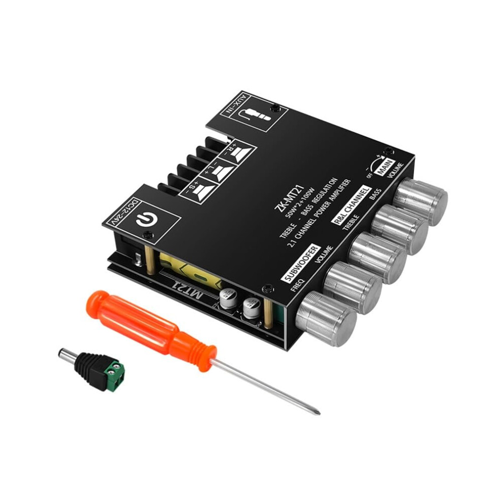 Bt5.0 Amplify Board 2.1 Channel 50W X 2 100W Subwoofer Bluetooth Audio Amplifier Board For Stereo Bass 9382693489739