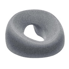 Hypoallergenic spa salon facial cradle pillow, breathable, nonslip base, portable massage bed accessory, gray