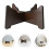3Pièces Support Tambour Langue Bois Mdf Marron Stable Portable 11