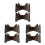 3Pièces Support Tambour Langue Bois Mdf Marron Stable Portable 8