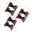 3Pièces Support Tambour Langue Bois Mdf Marron Stable Portable 7