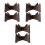 3Pièces Support Tambour Langue Bois Mdf Marron Stable Portable 9