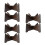 3Pièces Support Tambour Langue Bois Mdf Marron Stable Portable 5