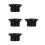 4Pièces Protection Réservoir Aluminium Noir Design Unique 10