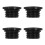 4Pièces Protection Réservoir Aluminium Noir Design Unique 5