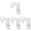 8Pièces Accessoire Réparation Patte Alliage Argent 4