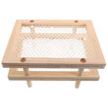 Séchoir À Herbes Empilable En Bois Beige Filet Pour