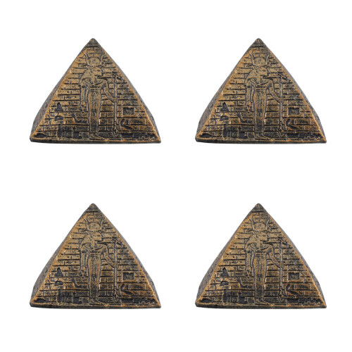 4Pièces Statue Résine Pyramide Décor Égyptien Vintage Collection 2