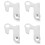 8Pièces Accessoire Réparation Patte Alliage Argent 7