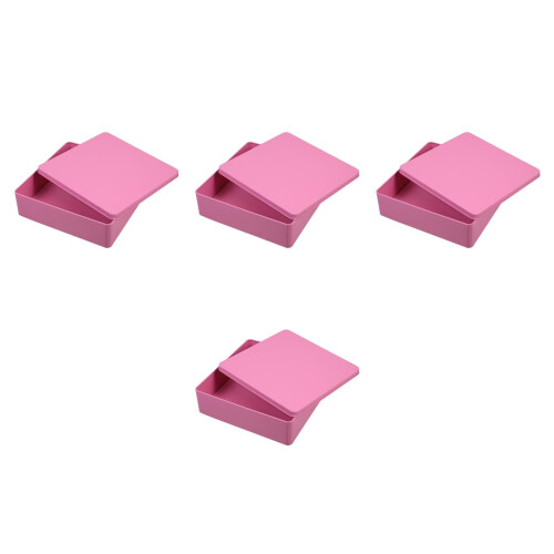 4Pièces Boîtes Rose Couvercle Grande Pour Cuisine 2