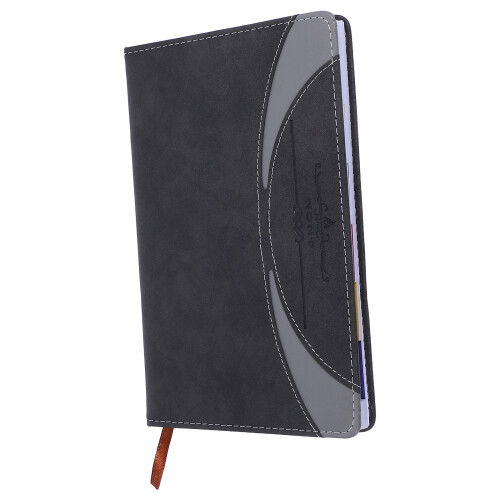 4Pièces Notebook 2026 Noir PU Multifonction Journal Agenda Avec Index 1