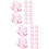 96Pièces Centre De Table À Bascule Rose Baby Shower 8