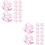 96Pièces Centre De Table À Bascule Rose Baby Shower 7