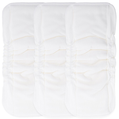 9Pièces Inserts Couches Bébé Absorbants Confortables Blancs