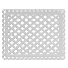 3Pièces Matrice De Découpe Grille Rectangle En Acier Pour Scrapbooking