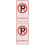 2Pièces Panneaux Alu Signal Interdiction De Stationner 6