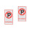 2Pièces Panneaux Alu Signal Interdiction De Stationner 7