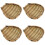 4Pièces Mini Panier Artisanal En Bambou Suspendu Décor École Multi 5