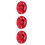 3Pièces Cache-Centre Roue Rouge Aluminium Protection Poussière Eau 10