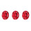 3Pièces Cache-Centre Roue Rouge Aluminium Protection Poussière Eau 8