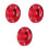 3Pièces Cache-Centre Roue Rouge Aluminium Protection Poussière Eau 6